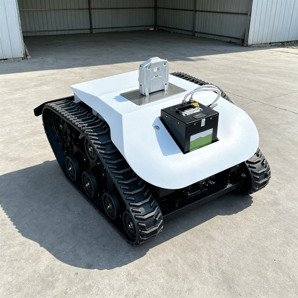 Remote-Controlled Crawler Mower Robot