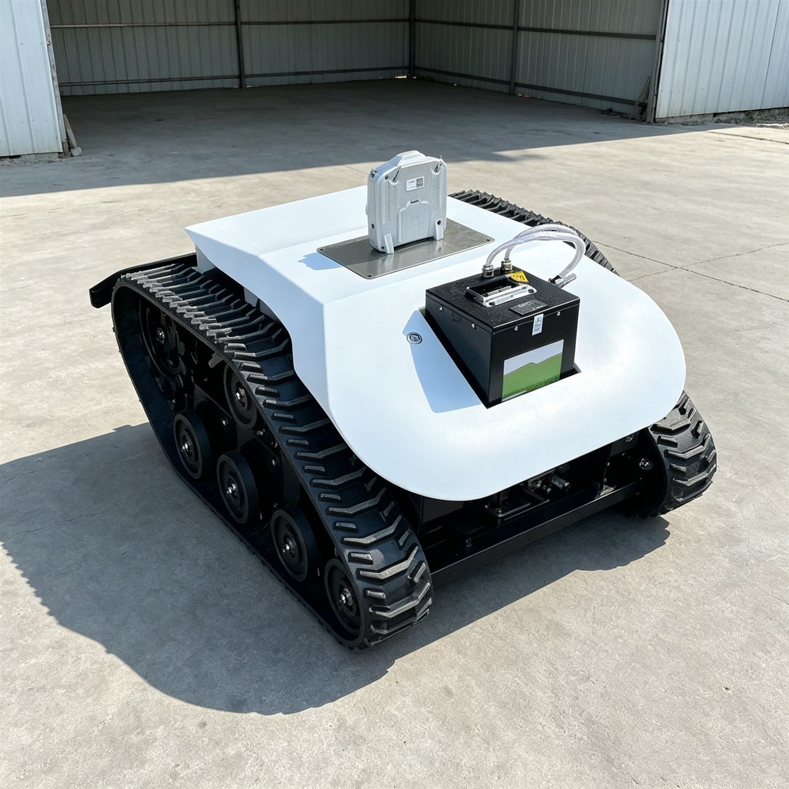 Remote-Controlled Crawler Mower Robot