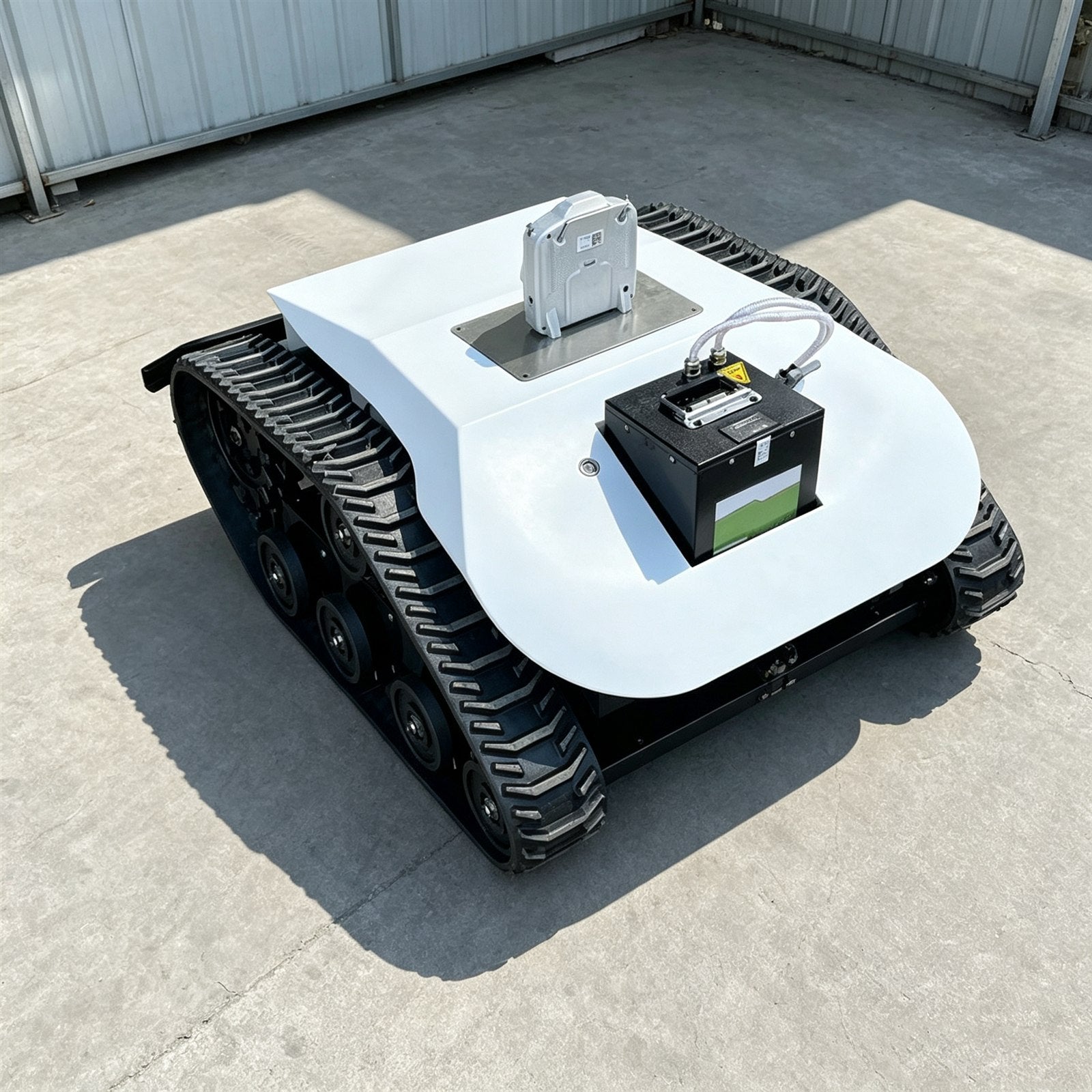 Remote-Controlled Crawler Mower Robot