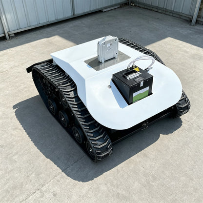 Remote-Controlled Crawler Mower Robot