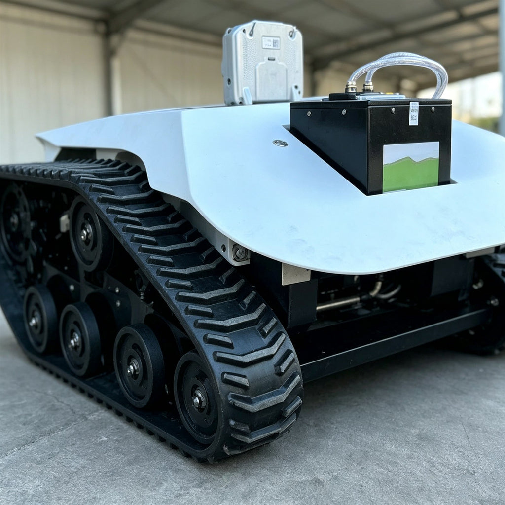 Remote-Controlled Crawler Mower Robot